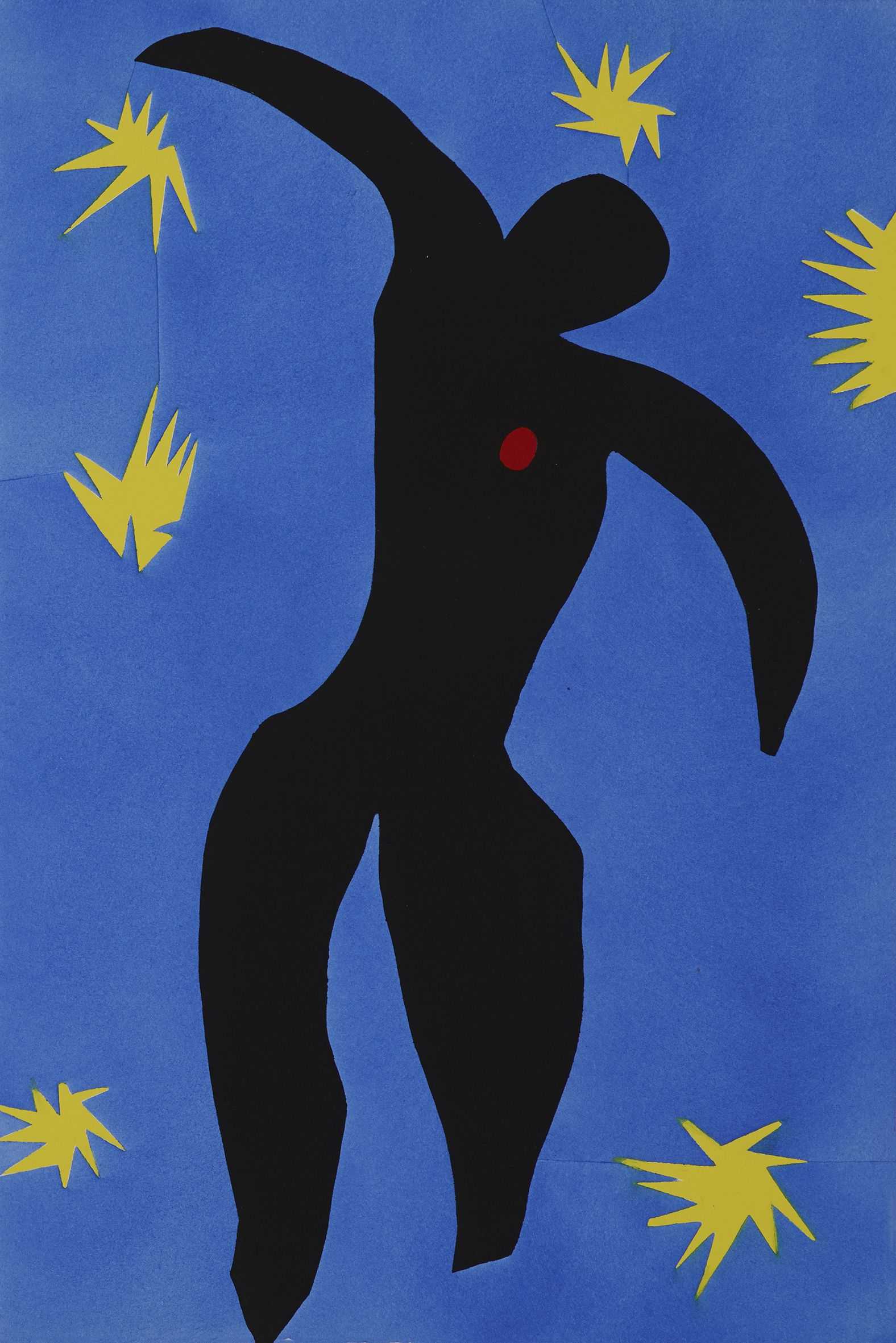 Henri Matisse: Icare (Ikarus), 1947. Blatt 1 aus dem Portfolio Jazz. Druckgrafik, 42 x 65,5 cm.